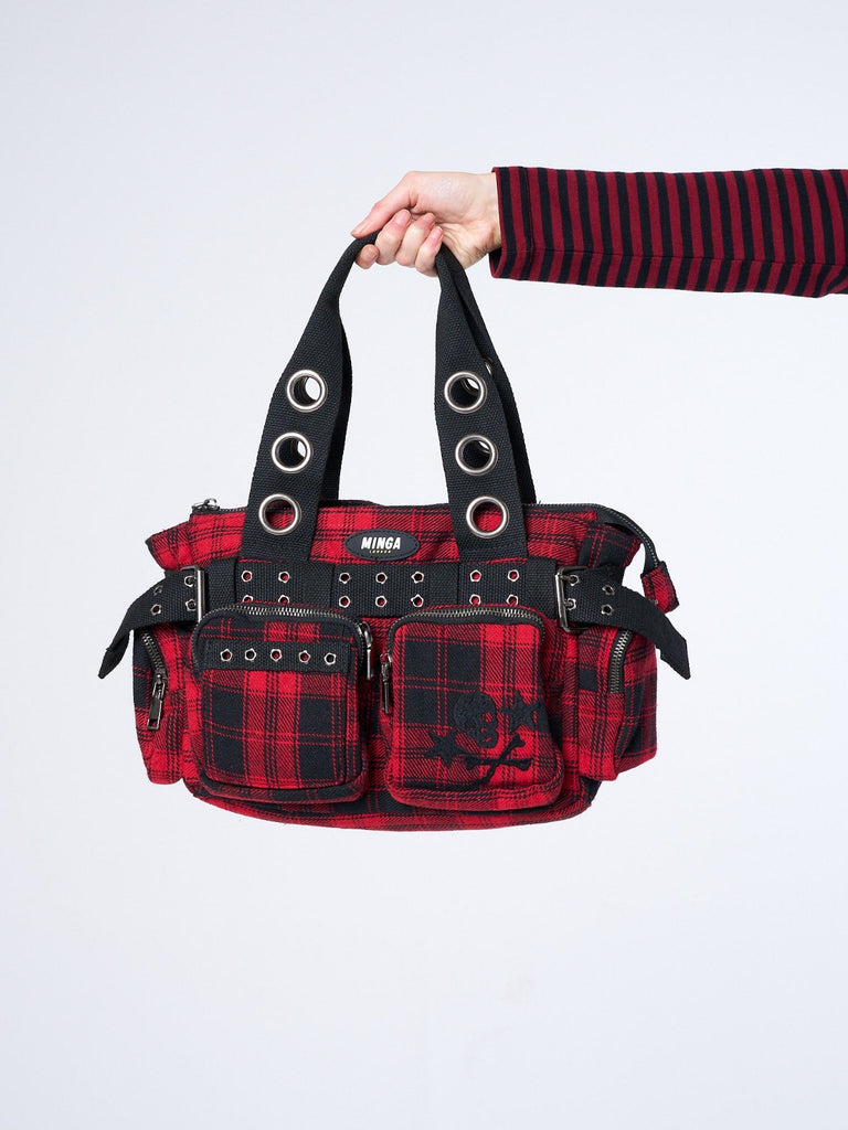 Red best sale plaid handbags