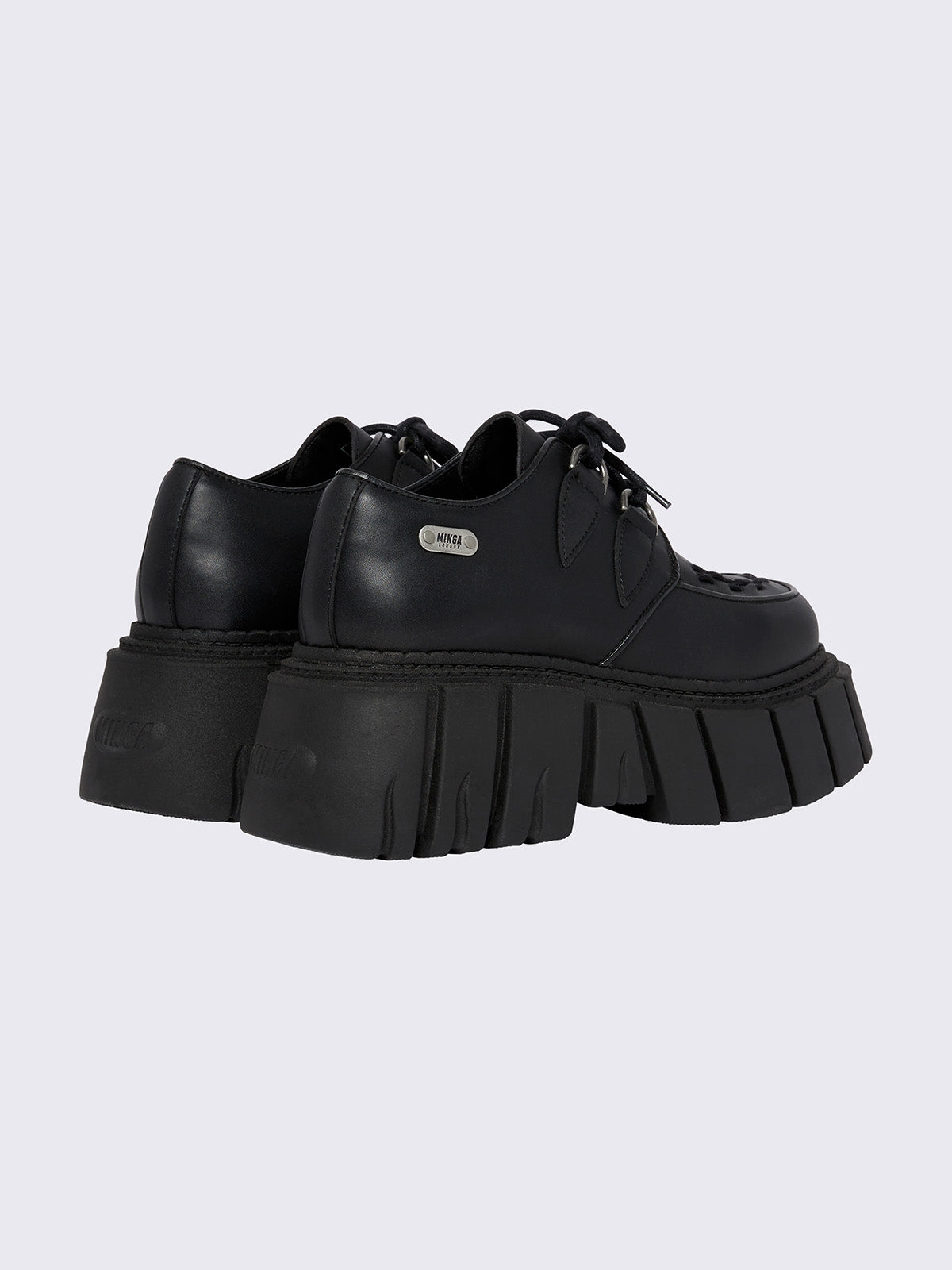 Chunky creeper platform shoe in black