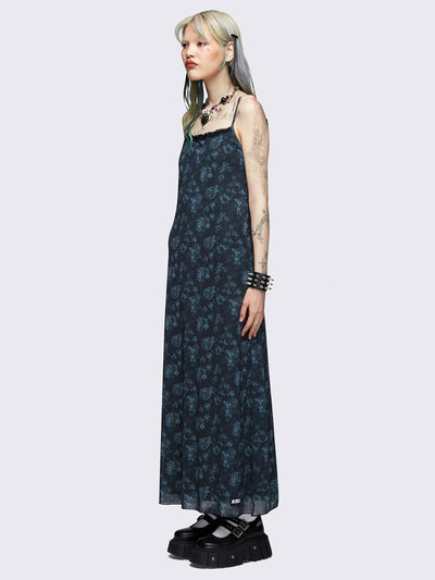 Isadora Floral Mesh Maxi Dress