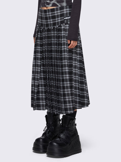 Melanie Plaid Midi Skirt