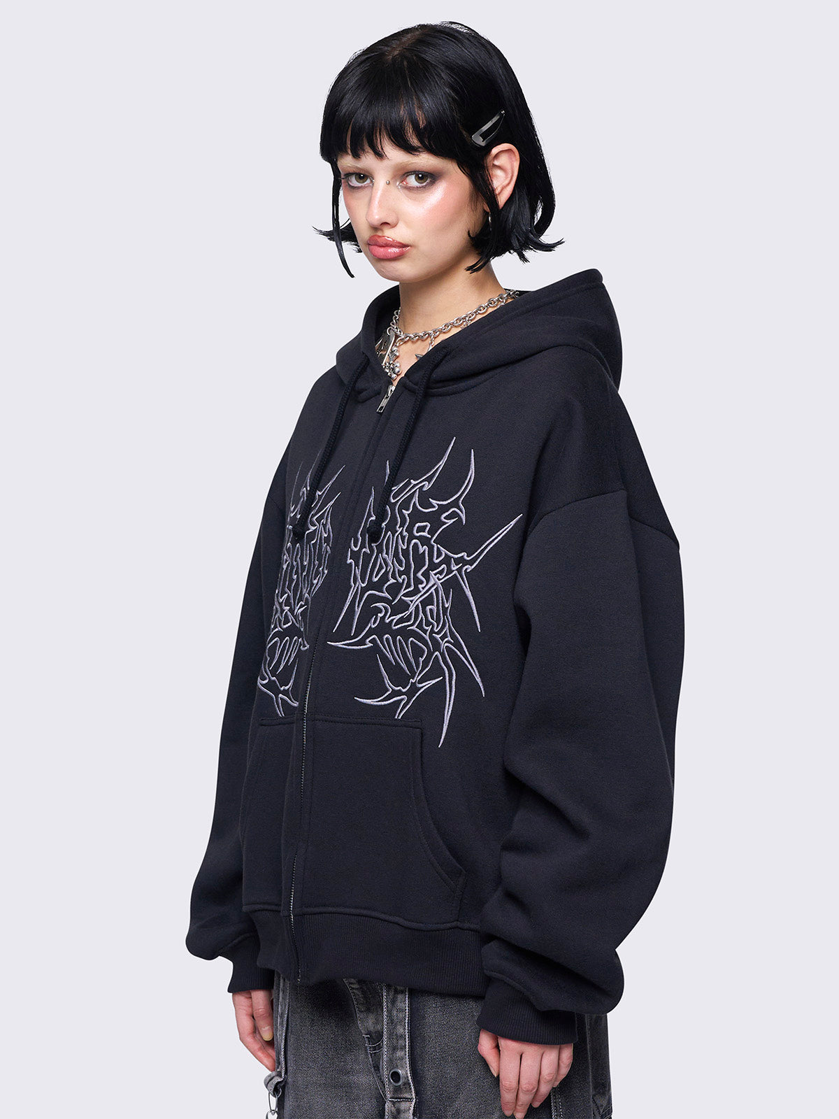 Minga Ink Zip Up Hoodie