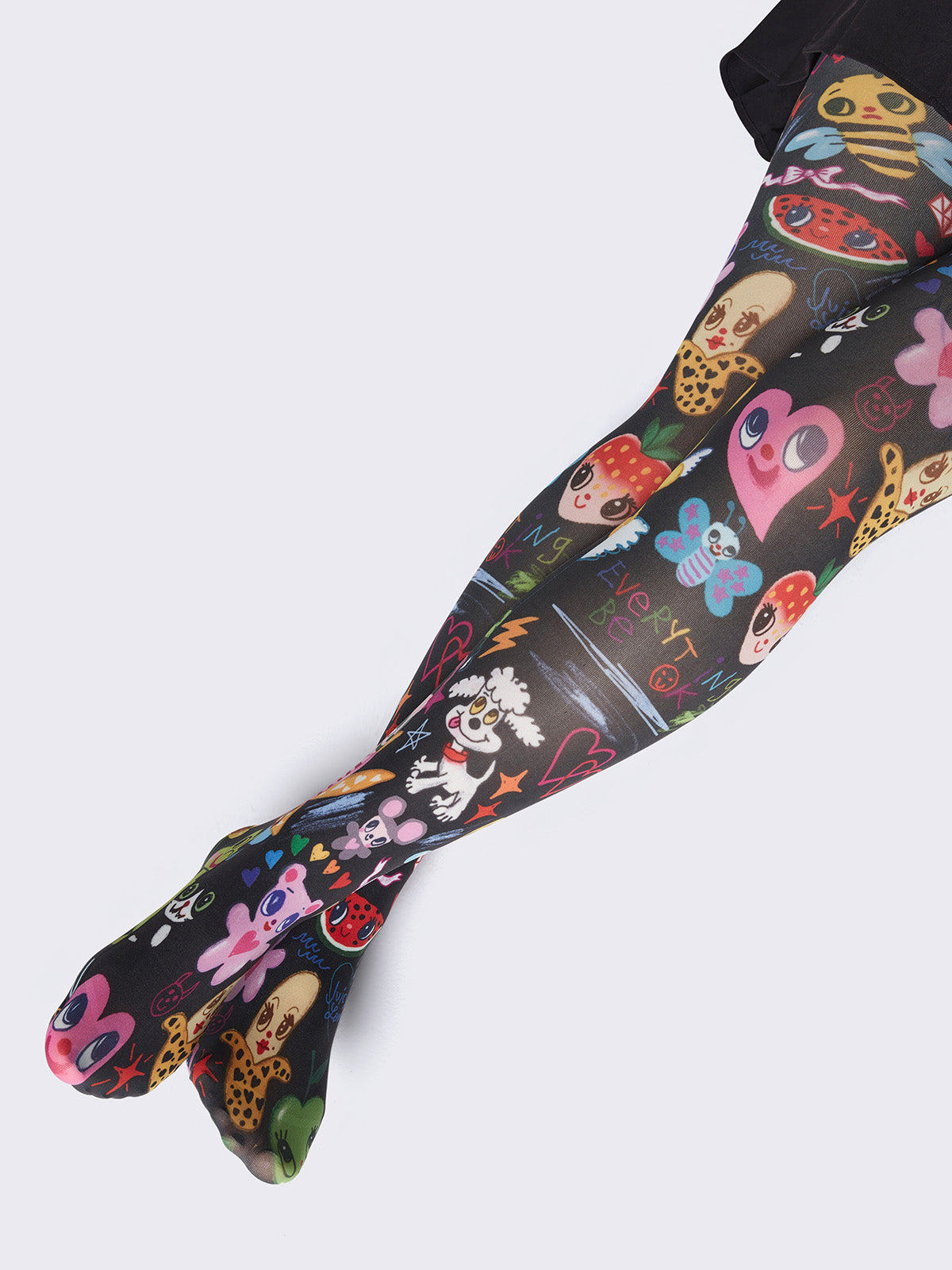 Printed opaque tights 