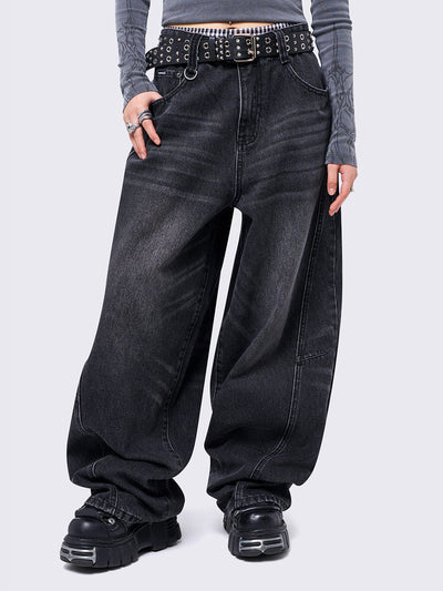 Black Super Baggy Jeans