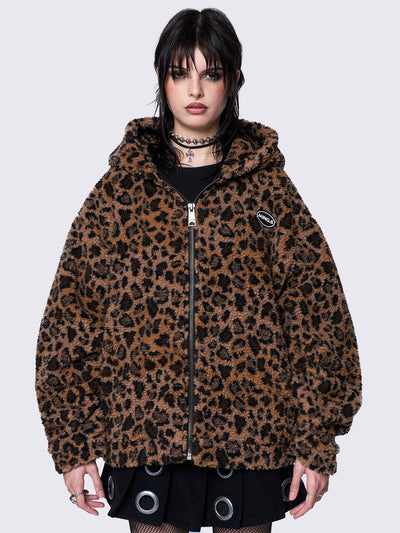 Leopard Borg Jacket