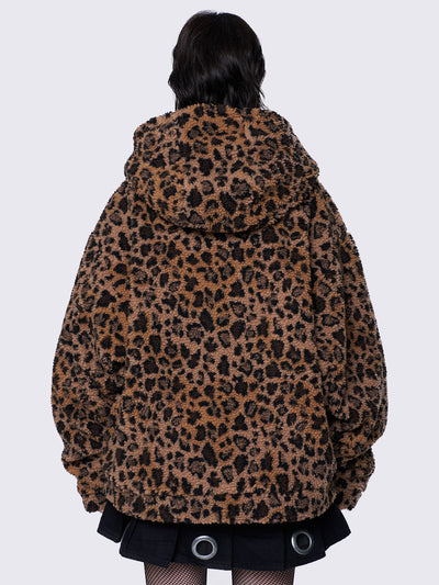 Leopard Borg Jacket